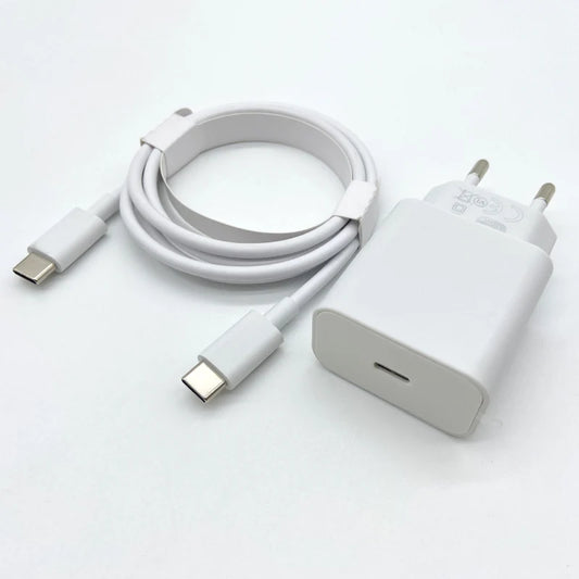 18W Quick Charge EU Power Adapter USB C To Type C Cable