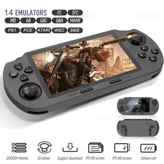 SF3000 Mini Portable Handheld Game Player Retro Video Game Console 4.5 Inch IPS Screen Built-in 20000+ Games for PS1/GBA/SFC