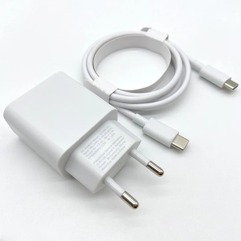 18W Quick Charge EU Power Adapter USB C To Type C Cable
