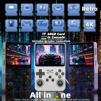 R36S Retro Game Console Handheld Video Arkos 2.0 System 3.5 Inch Single Card Portable Pocket Video Player 64GB 128GB 20000 Games